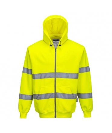 Portwest Hi-Vis Zip Front Hoodie