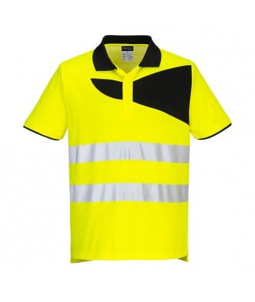 PW2 Hi-Vis Cotton Comfort Polo Shirt Short Sleeve