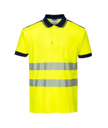 PW3 Hi-Vis Cotton Comfort Polo Shirt Short Sleeved