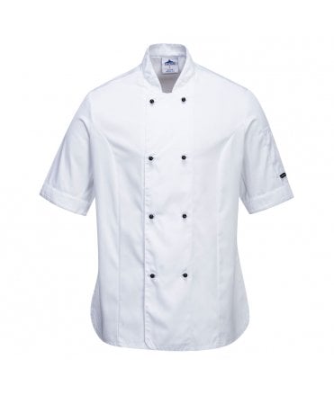 Portwest Rachel Chef Jacket  Short Sleeve