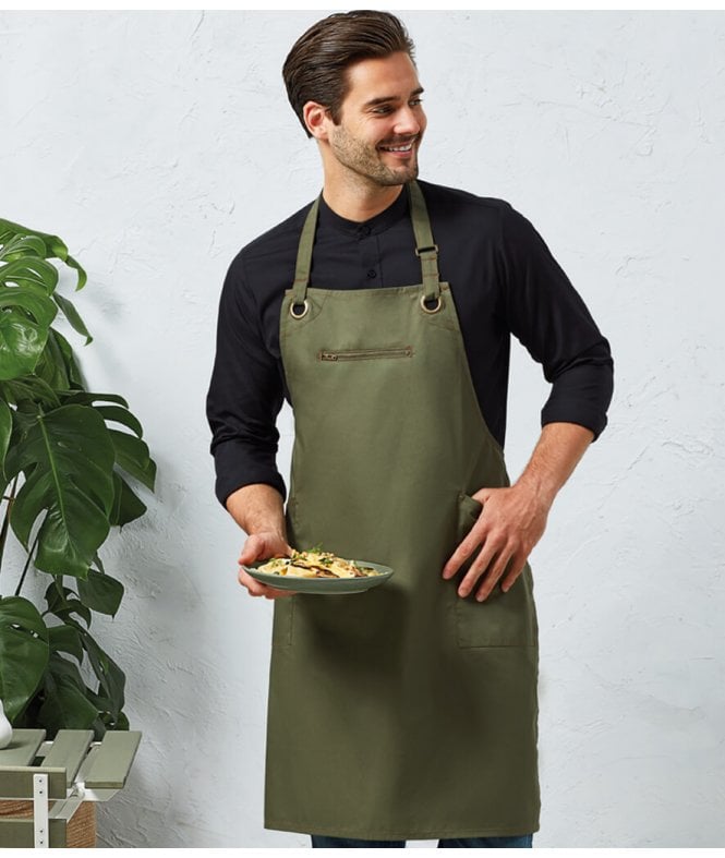 Premier  Barley Contrast Stitch Bib Apron