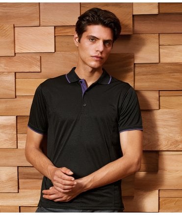 Premier Contrast Coolchecker Pique Polo Shirt