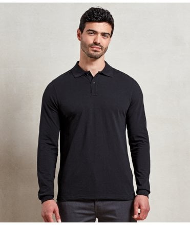 Premier Essential Unisex Long Sleeve Polo Shirt