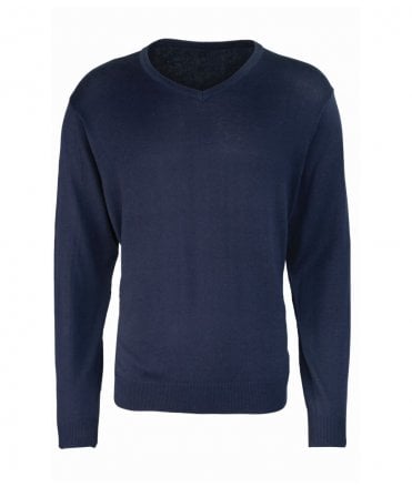Premier Knitted Cotton Acrylic V Neck Sweater