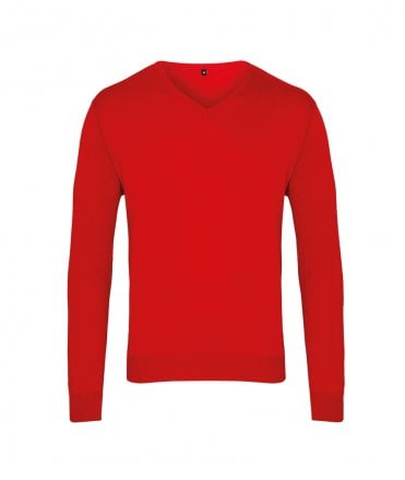 Premier Knitted Cotton Acrylic V Neck Sweater