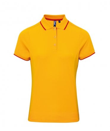 Premier Ladies Contrast Coolchecker Pique Polo Shirt