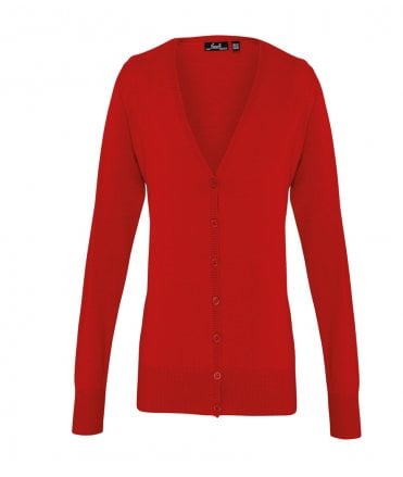 Premier Ladies Cotton Acrylic V Neck Cardigan