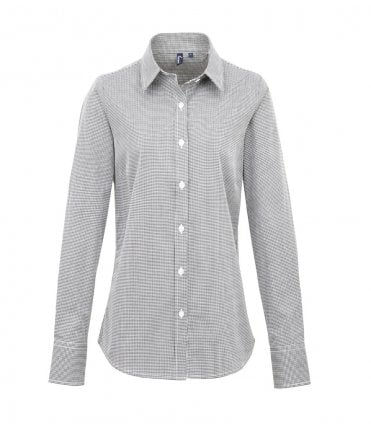Premier Ladies Gingham Long Sleeve Shirt