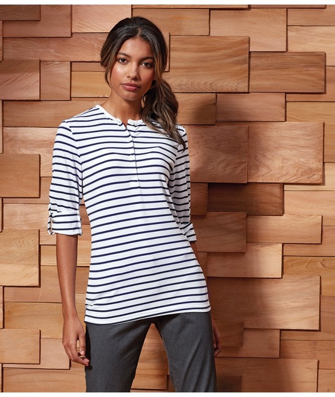 Premier  Ladies Long John Roll Sleeve T-Shirt