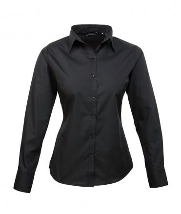 Premier Ladies Long Sleeve Poplin Blouse