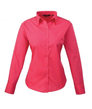 Premier Ladies Long Sleeve Poplin Blouse