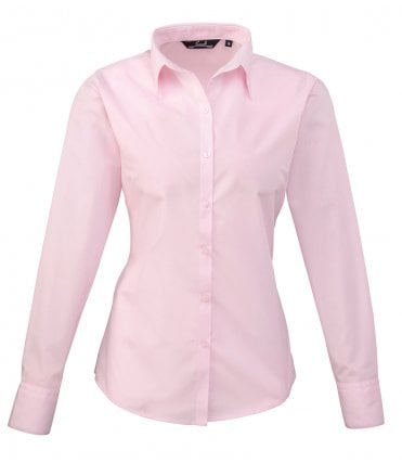 Premier Ladies Long Sleeve Poplin Blouse