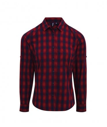 Premier Ladies Mulligan Check Long Sleeve Shirt
