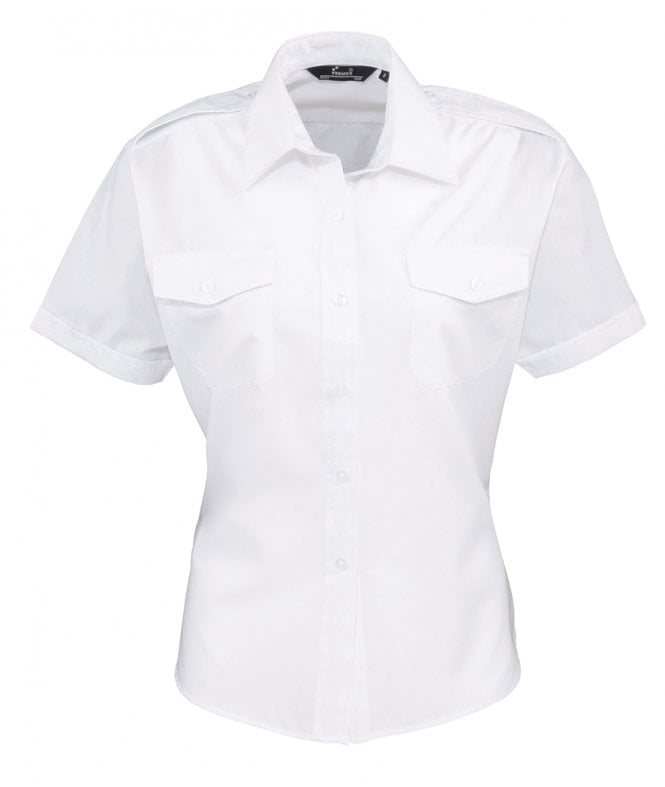 Premier  Ladies Short Sleeve Pilot Shirt