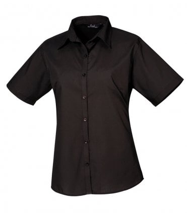 Premier Ladies Short Sleeve Poplin Blouse