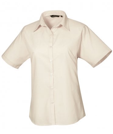 Premier Ladies Short Sleeve Poplin Blouse