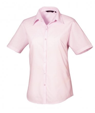 Premier Ladies Short Sleeve Poplin Blouse