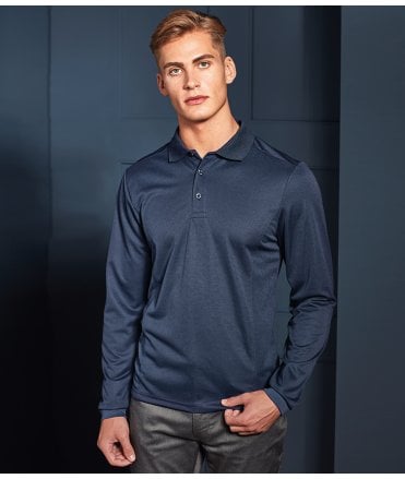 Premier Long Sleeve Coolchecker Pique Polo Shirt