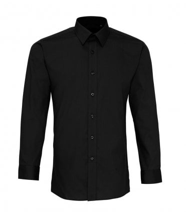 Premier Long Sleeve Fitted Poplin Shirt