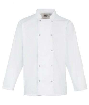 Unisex Long Sleeve Stud Front Chef's Jacket
