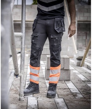 Hi-Vis X-Pro 4-Way-Stretch Holster Trousers CLASS 1 - Short Leg Length