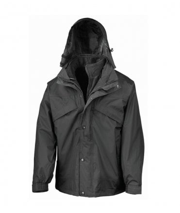 Result 3-in-1 Waterproof Zip and Clip Fleece Lined Jacket