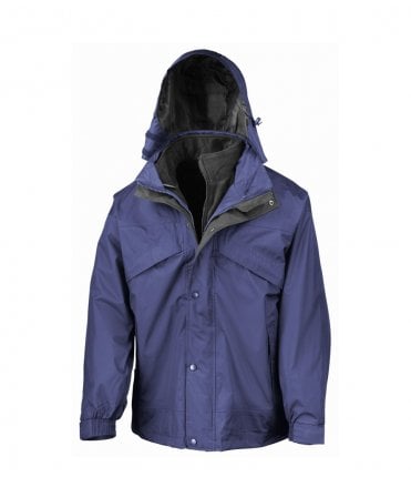 Result 3-in-1 Waterproof Zip and Clip Fleece Lined Jacket
