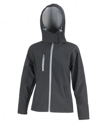 Result Core Ladies Hooded Soft Shell Jacket