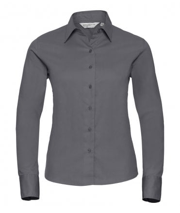 Russell Collection Ladies Long Sleeve Classic Twill Shirt
