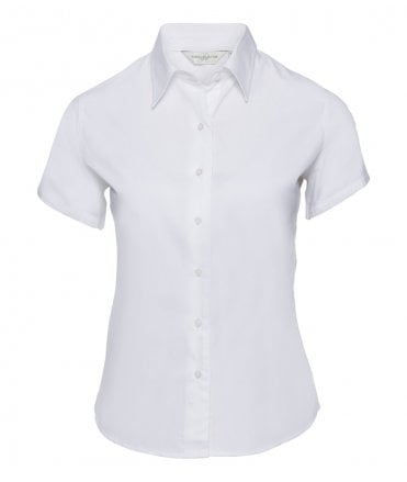 Russell Collection Ladies Short Sleeve Classic Twill Shirt