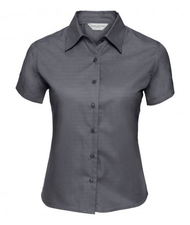 Russell Collection Ladies Short Sleeve Classic Twill Shirt