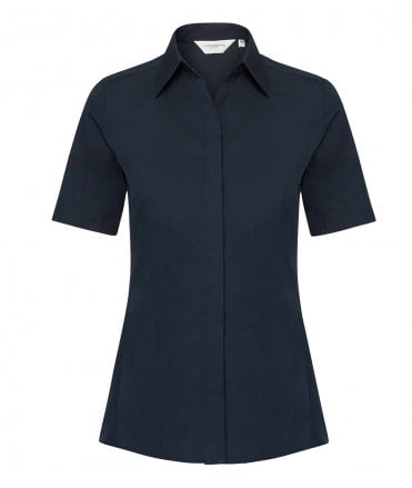 Russell Collection Ladies Short Sleeve Ultimate Stretch Shirt