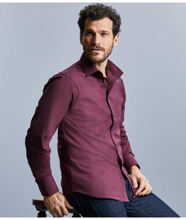 Russell Collection Long Sleeve Easy Care Fitted Shirt