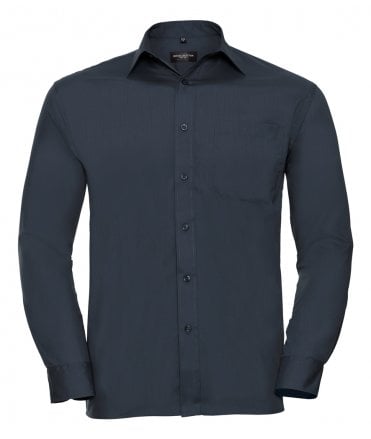 Russell Collection Long Sleeve Easy Care Poplin Shirt