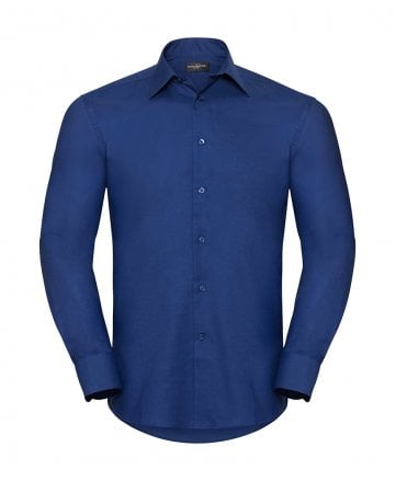 Russell Collection Long Sleeve Tailored Oxford Shirt