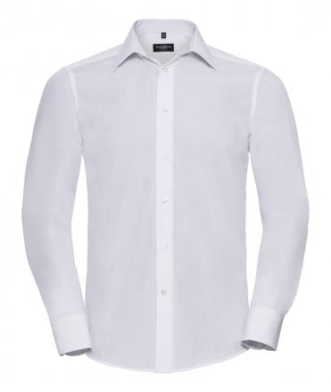 Russell Collection Long Sleeve Tailored Poplin Shirt