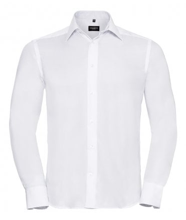 Russell Collection Long Sleeve Tailored Ultimate Non-Iron Shirt