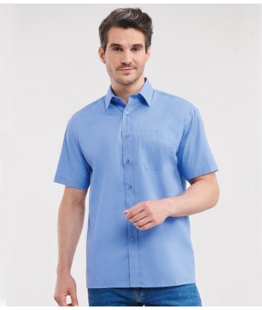 Russell Collection Short Sleeve Easy Care Poplin Shirt