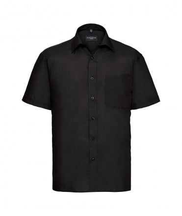 Russell Collection Short Sleeve Easy Care Poplin Shirt