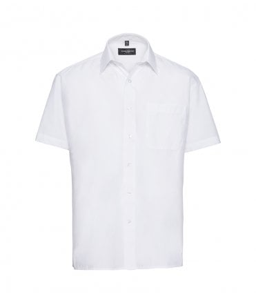 Russell Collection Short Sleeve Easy Care Poplin Shirt