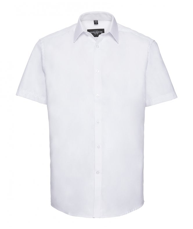Russell Collection  Short Sleeve Herringbone Shirt