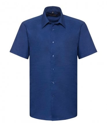 Russell Collection Short Sleeve Tailored Oxford Shirt