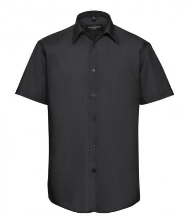 Russell Collection Short Sleeve Tailored Poplin Shirt
