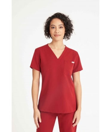 Simki Womens Nova One Pocket Scrub Top