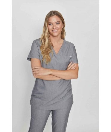 Simki Womens Nova One Pocket Scrub Top