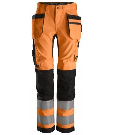 Snickers AllroundWork, Women's High-Vis Trousers+ Holster Pockets Class 2