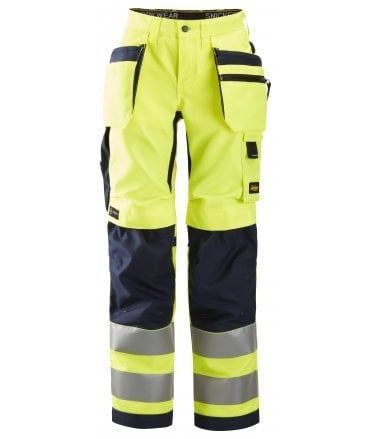 Snickers AllroundWork, Women's High-Vis Trousers+ Holster Pockets Class 2