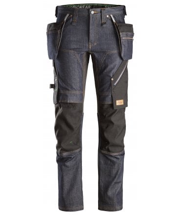 Snickers FlexiWork, Denim Work Trousers+ Holster Pockets