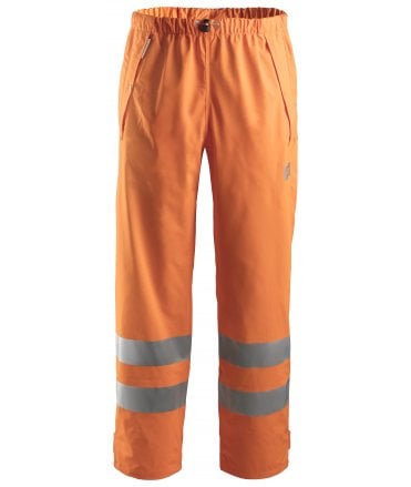 Snickers High-Vis PU Rain Trousers Class 2