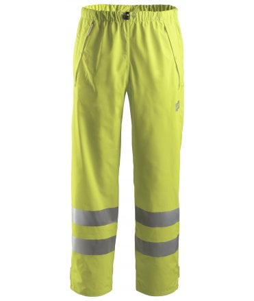 Snickers High-Vis PU Rain Trousers Class 2